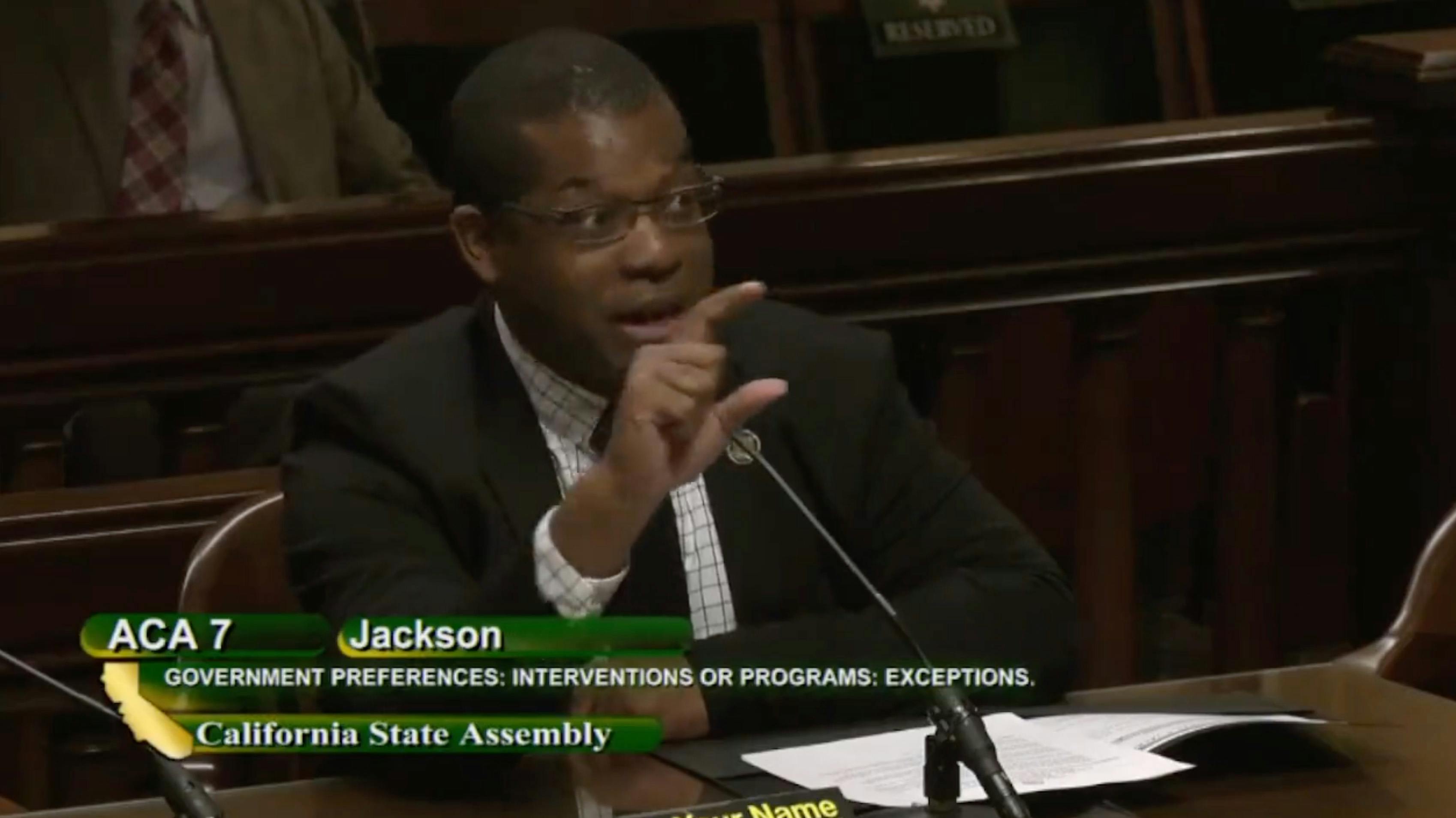 ACA-7 Author Asm. Corey Jackson interrupts Asm. Bill Essayli and calls support for the measure a fact, not an opinion. 